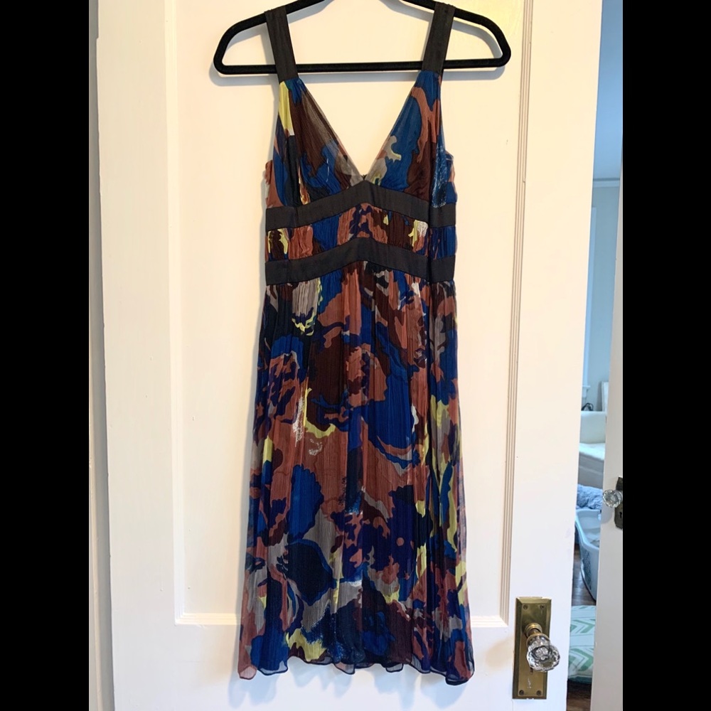 French Connection floral v-neck midi dress